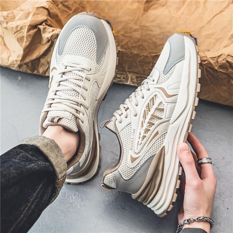 Herren Sportlich Lässige Schuhe Herbst 2025 mit Dicksohliger Neuem Modetrend Synthetisches Obermaterial Vielseitige Mesh-Sportschuhe