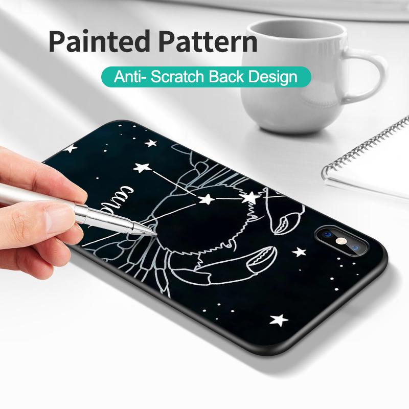 Black Tpu Case For Samsung Galaxy M53 M13 M62 A12 A22 A22S A32 A42 A52 A52S A72 4g 5g A20S Zodiac Sign