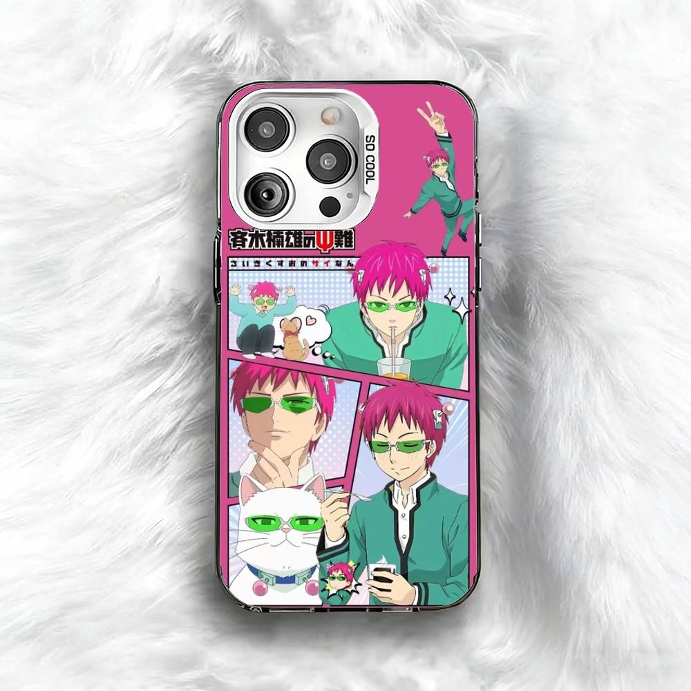 

Anime Boy S-Saiki Kusuo Phone Case For iPhone 16 17 15 14 12 13 Pro Max Black Color Shockproof Cover iPhone17