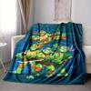 1pc Turtles, Party Blanket Versatile for Couch, Office Bed