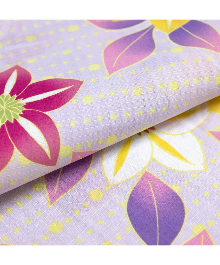 Zestaw Yukata Junior Retro Splot Zmiany 3-częściowy Zestaw Heiko C Dziewczęcy Słodki [KYOETSU] (Yukata, Obi, Geta) (140cm, 5. Niewola)