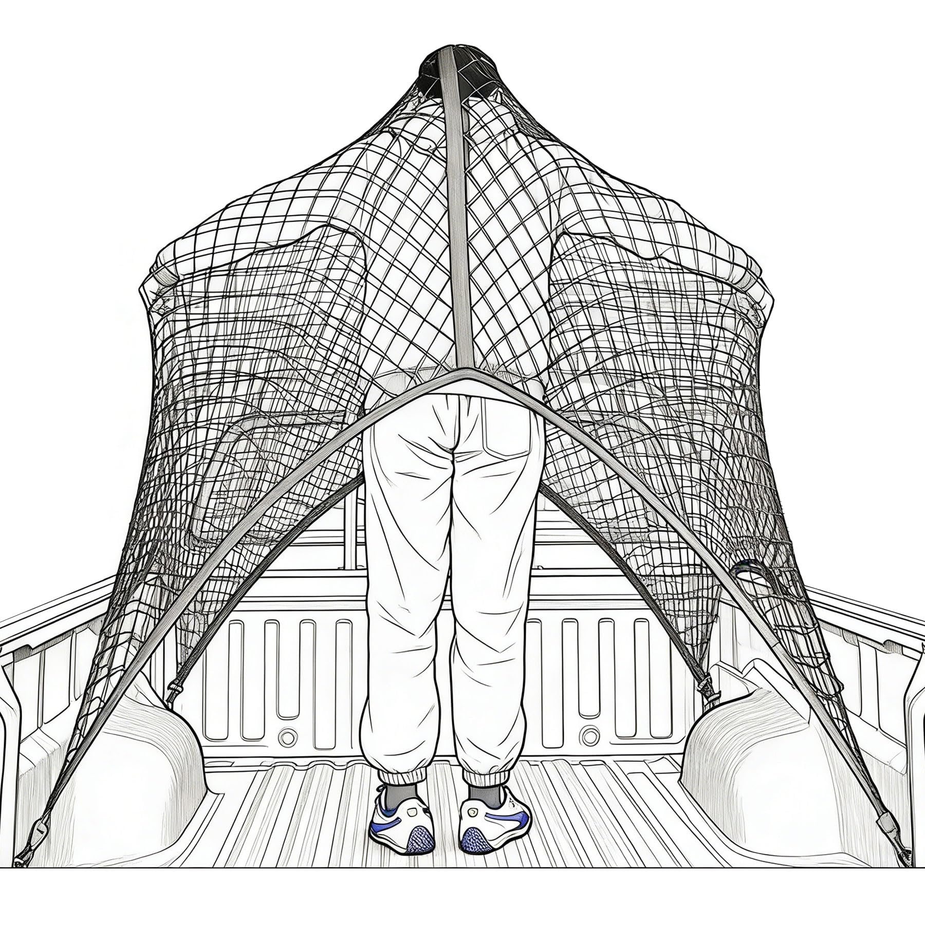 DCGLA Cargo Net, High-Elasticity Cargo Net, Luggage Net for Cars, Made of High-Elasticity PP Yarn, Simple Truck Bed Cargo Mesh Organizer, Multifunctio
