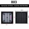 Black Vent Grille Waterproof Louver Vent Air Ventilation System Fan Grille  Electric Cabinet
