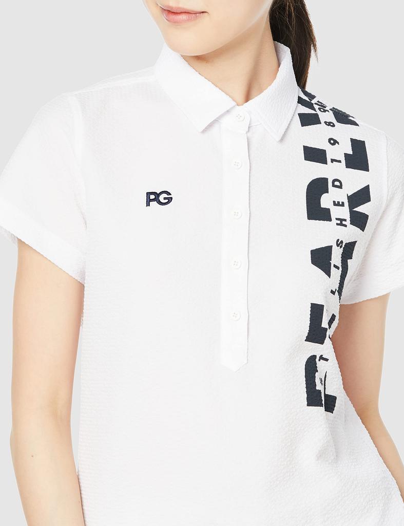 Short Sleeve Polo Shirt EVALET Gingham Soccer 0 [PEARLY GATES] Women's / 055-2160406 030_White [S]