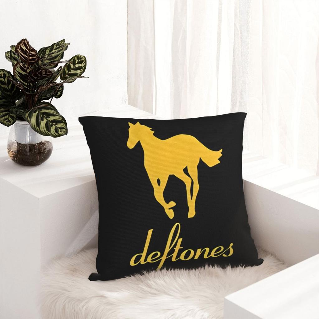 Deftones Pillow Case White Pony Album Cushion Covers Funny Zippered Decor Pillowcase For Home 40*40Cm