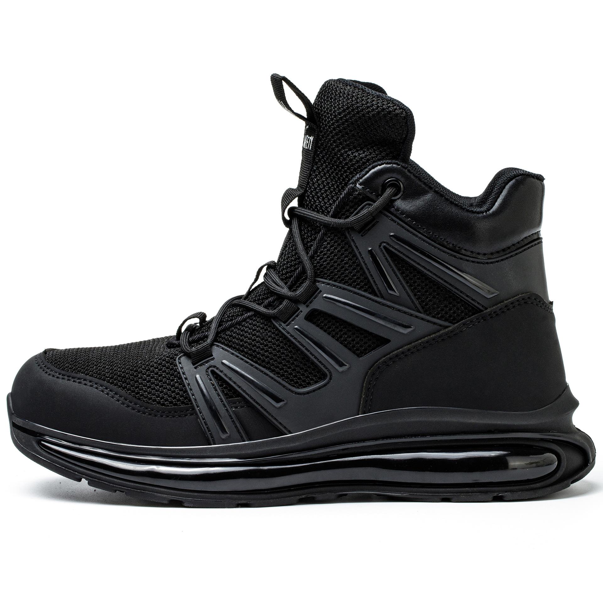 

для мужчин. Рабочая обувь с кевларовой межподошвой, защитой от прокола, четырехсезонная обувь для охраны труда 318 black (European standard 4.0 Kevlar); 37