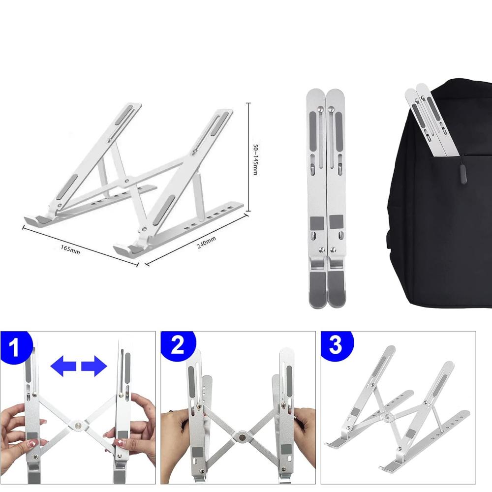 The Plastic Desktop Stand Is Portable and Foldable with Adjustable Height. It Conforms To Ergonomics and Is Suitable for Multi-f