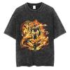 Vegeta Galick Gun Vintage T-shirt Washed Oversized DRAGON BALL Anime Tee Men Women Street Hip Hop Y2k Harajuku Female Male Clothing