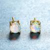 Korean & Japanese Style Opal Earrings: Elegant Studs & Pendants for Women