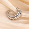 New Creative Smooth Water Drop Rings for Women Vintage Geometric Adjustable Croissant Open Finger Nail Ring Couple Jewelry Gifts