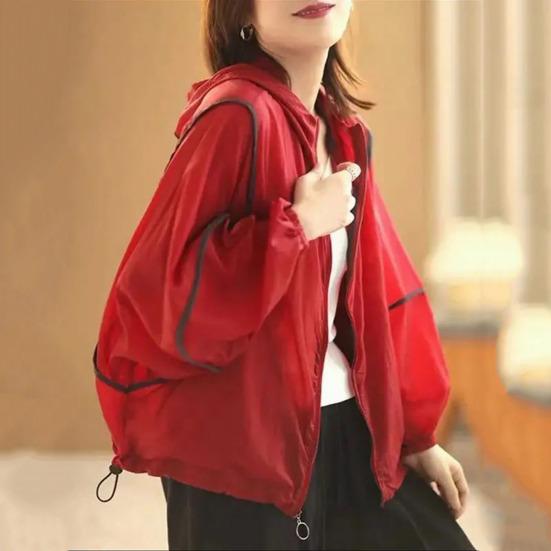 Jachetă cu protecție solară Mânecă lungă Parasolar Respirabil Ușoară Vară Jachetă cu protecție solară Îmbrăcăminte de damă