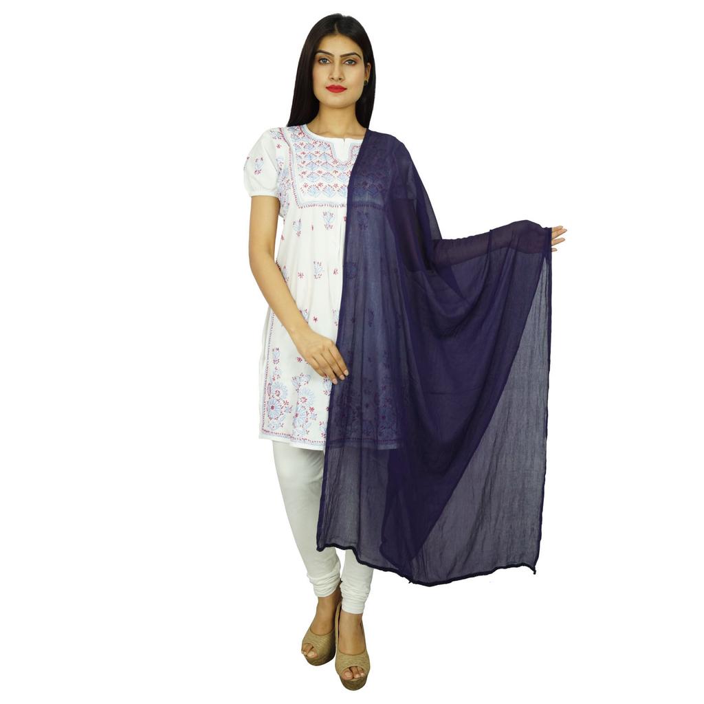 Chiffon Blend Indian Scarves Women Wear Stole Neck Wrap Chunni Long Dupatta