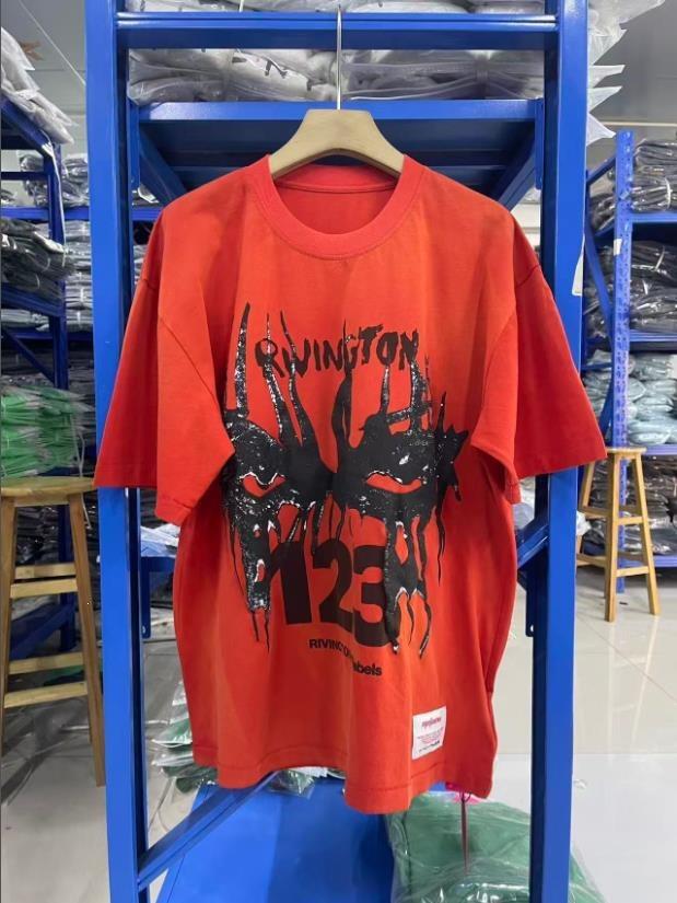 2026 New American Retro Washing Water Old Printing Loose and Versatile Trend Hip-hop Crew Neck Short-sleeved T-shirt for Men and Women