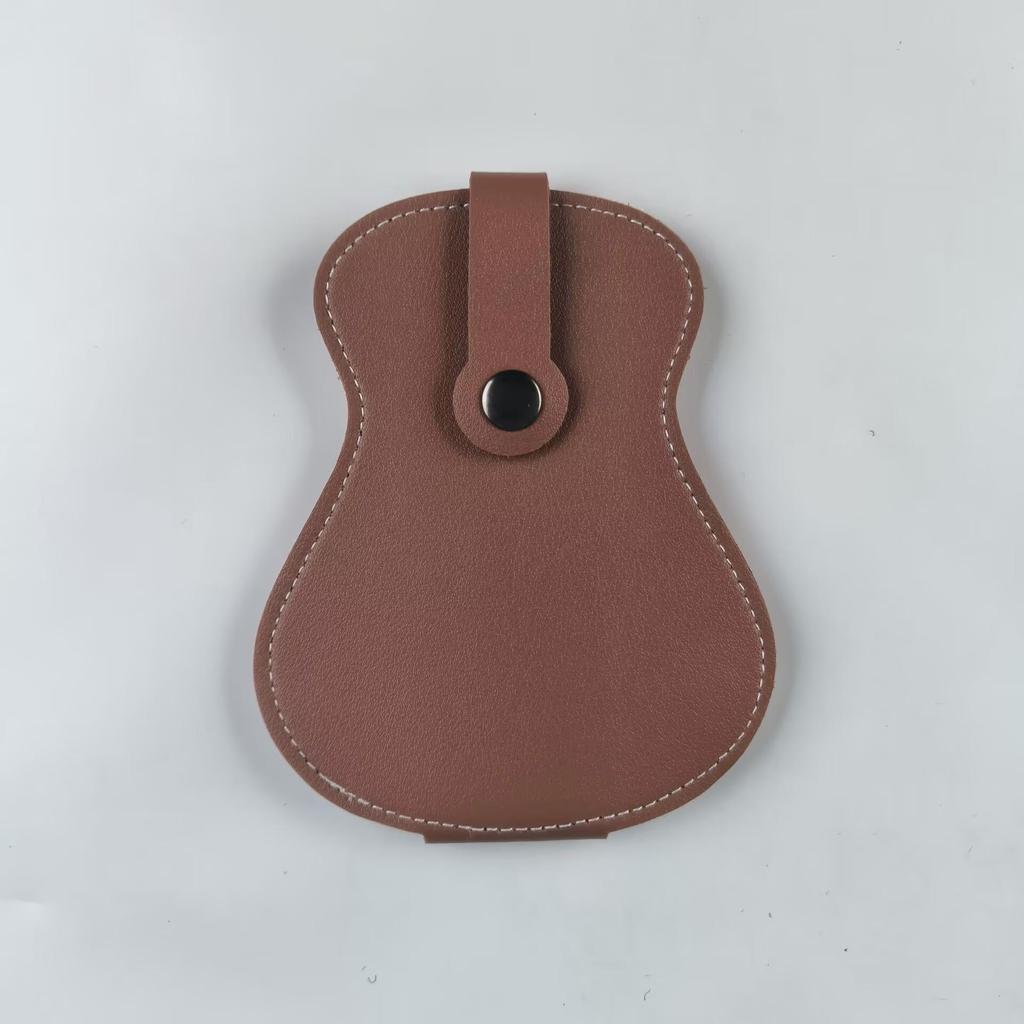 Embroidered Guitar Pick Storage Bag with Large Capacity Slots and Hanging Ornament