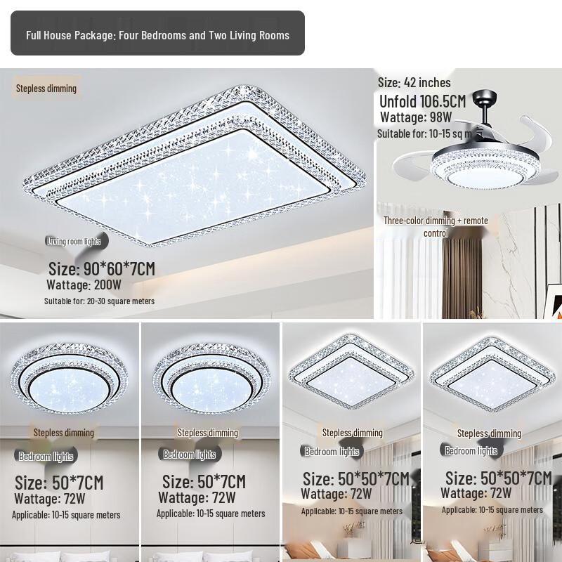 UOSU Modern Minimalist Crystal Ceiling Light