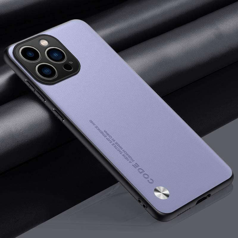 EUCAGR Luxury Ultrathin Leather Phone Case For iPhone 16 15 14 13 12 11 Pro Max XR XS Max Plain Skin Shockproof Soft Back Cover