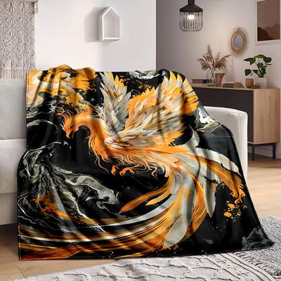 1pc Phoenix Feather Blanket - Perfect Gift for Birthdays, Christmas & Halloween- Soft, Warm & Versatile Yy250909200