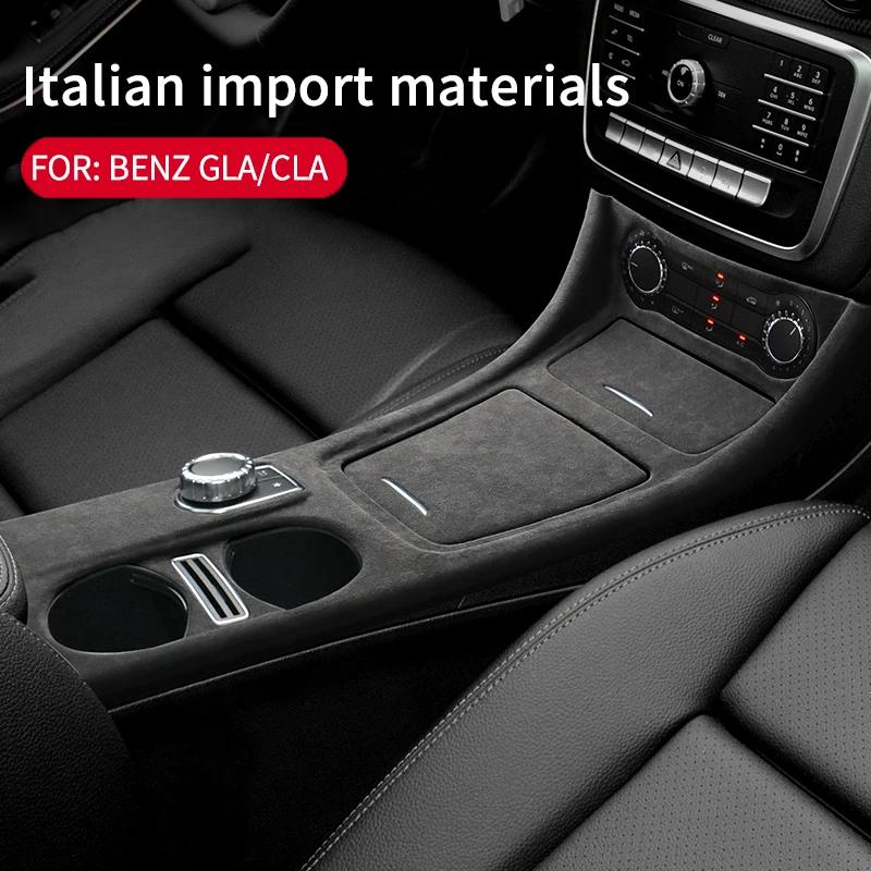 Für Mercedes-Benz GLA, CLA 2015- Alcantara Auto-Innenraum Modifizierte Mittelkonsole Zubehör Panel Schutzabdeckung Schale