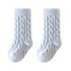 1 Pair Winter Warm Baby Mid Tube Socks Thick Soft Toddler Socks with Non-Slip Stretchy Kids Mid-Crew Thermal Socks