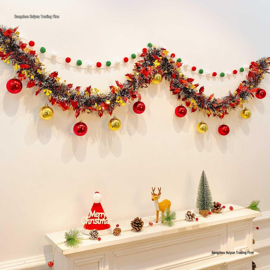 Christmas Tinsel Garland for Tree Ornaments and Wall Decor