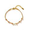 Ins style handmade colorful woven rope bracelet dopamine DIY rope chain gold plating