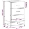 VidaXL Table de chevet noir 40x34,5x60 cm bois d'ingénierie et métal, table d'appoint, armoire de lit, table d'appoint pour 848719