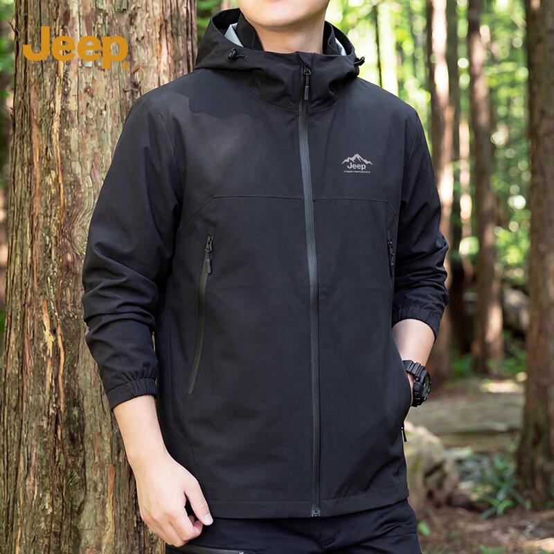 JEEP Men s Fully Taped Seam Water-Repellent Windbreaker Jacket L