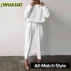 Women's Fashion Casual Long Sleeve O-Neck Pants Suits