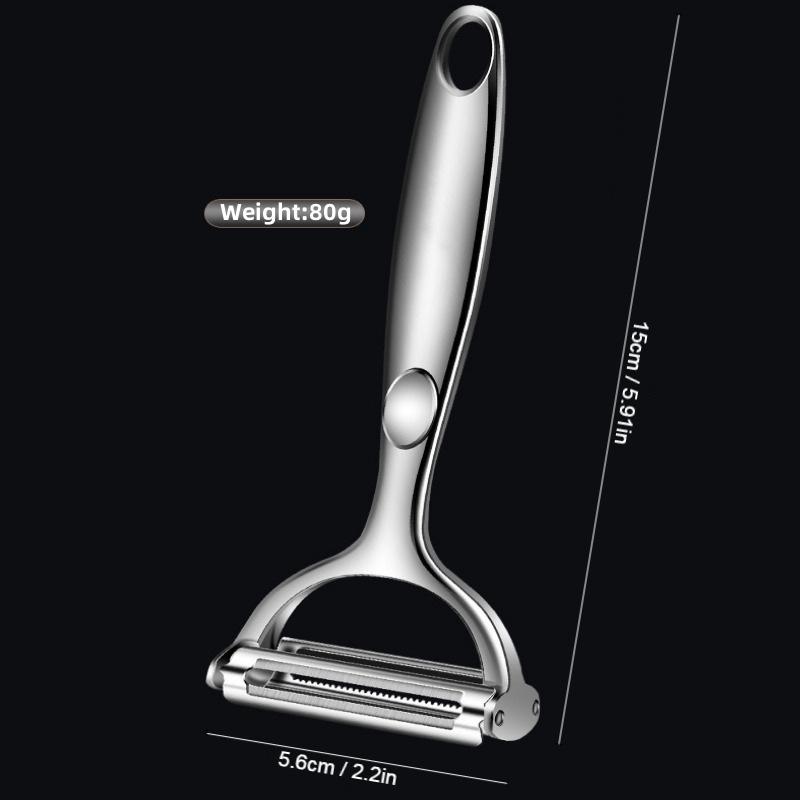 Dual Head Multi-purpose Peeler Minimalist Zinc Alloy Handheld Apple Vegetable Peeling Tool For Daily Kitchen Food Preparation