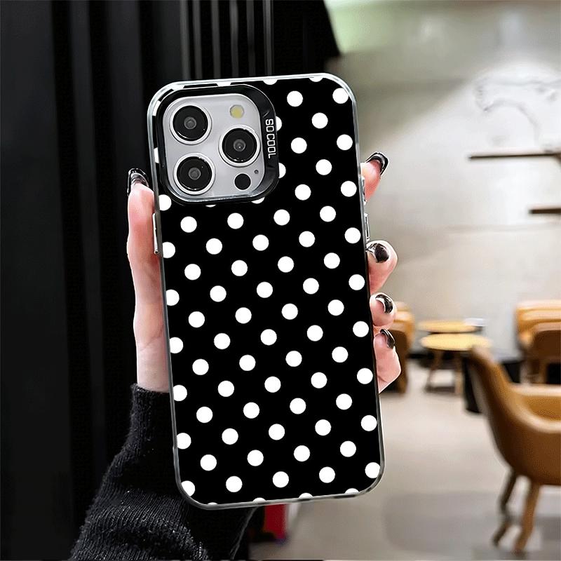 Kropki Art Fashion Design Miękkie Etui na Telefon dla iPhone 15 16 17 Pro Max 17Air 16E 14 Plus 13 12 Mini Odporne na Wstrząsy Pokrowiec Tylny She