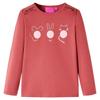 Kids Long Sleeve T Shirt Dark Pink Size 116