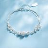 Niche Design Star Chain Tassel Bracelet for Women Fantasy Blue Crystal Beads Elastic Rope Bracelet Best Friend Jewelry Gifts