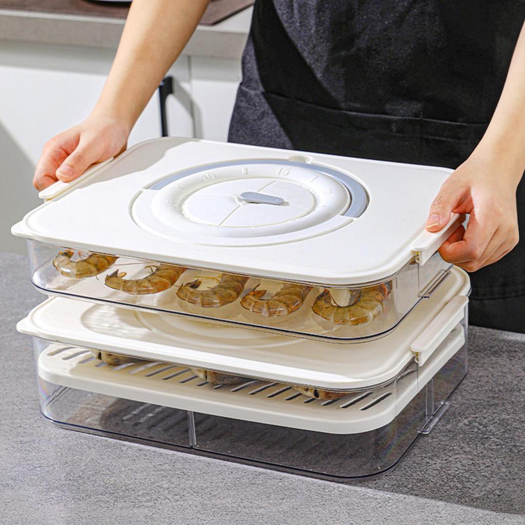 Container with Lid Organizer Premium Materials for FruitVegetable,