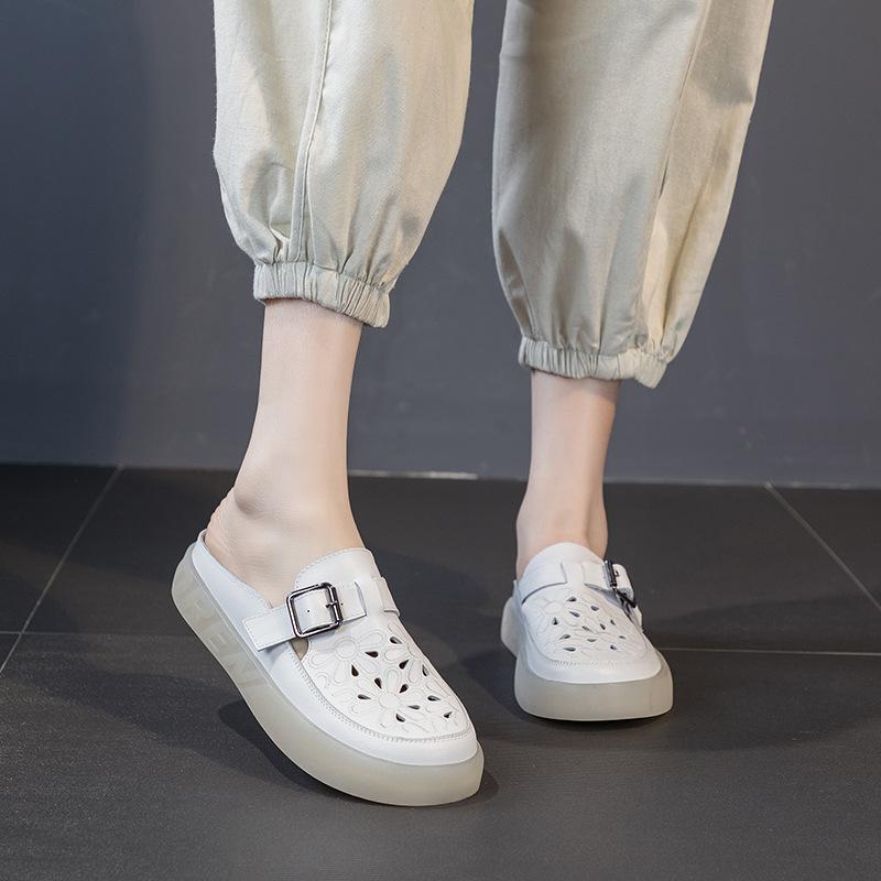 New Style of Shoes and Slippers Women's Soft-soled Flip-top and Half-support Sandals