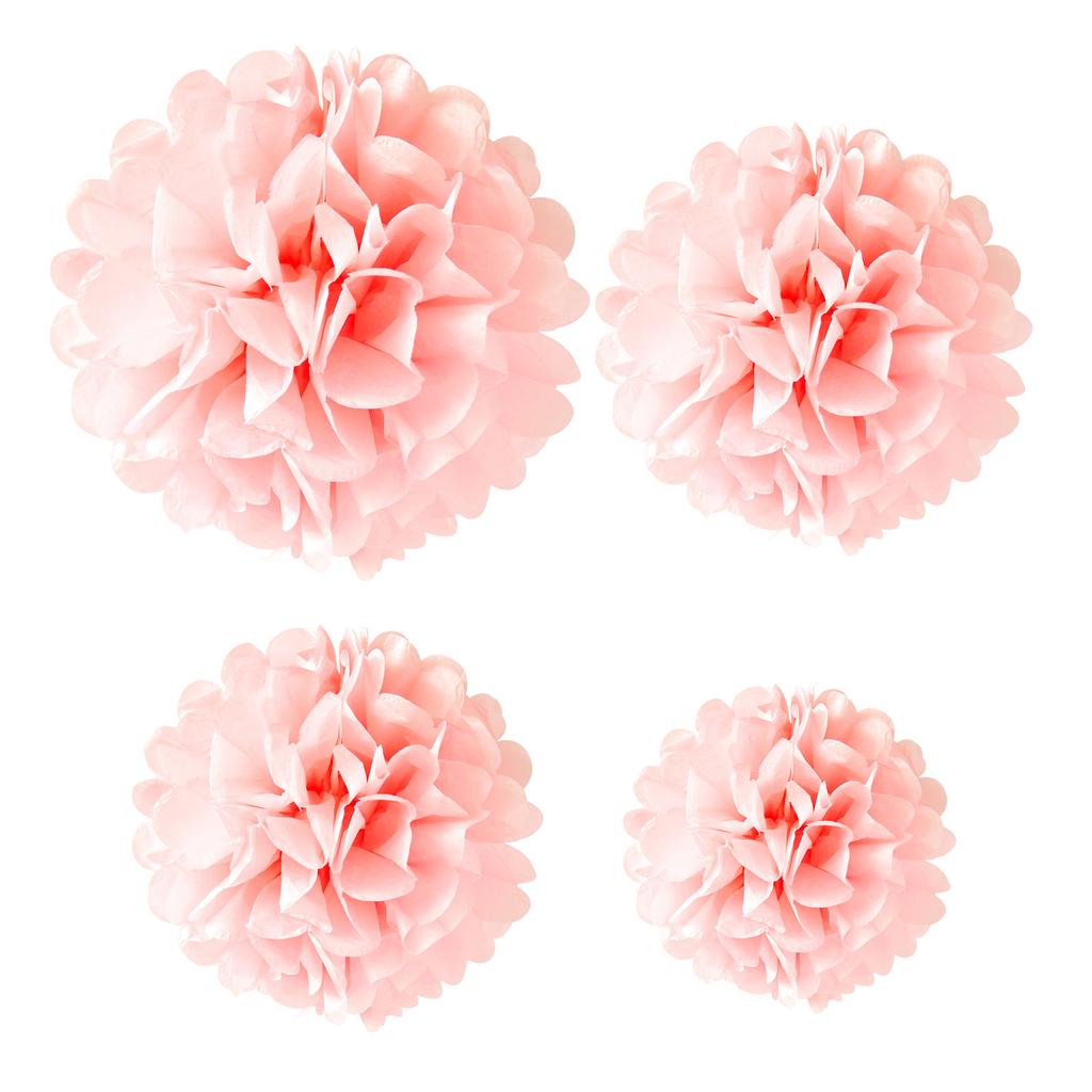 1pcs Set 7.8inch Pink Paper Flower Balls Paper For Birthday Party Pom Pom Paper Balls Hanging Flowers Pom Pom Paper
