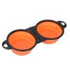 Portable Foldable Double Pet Bowl for Dogs - Integrated Outdoor Design