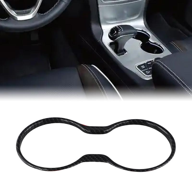 Stylish Carbon Fiber Cup Holder Trim For Guide 2017 Auto Cup Holder Decorative Cover Car Interior Accessories ABS