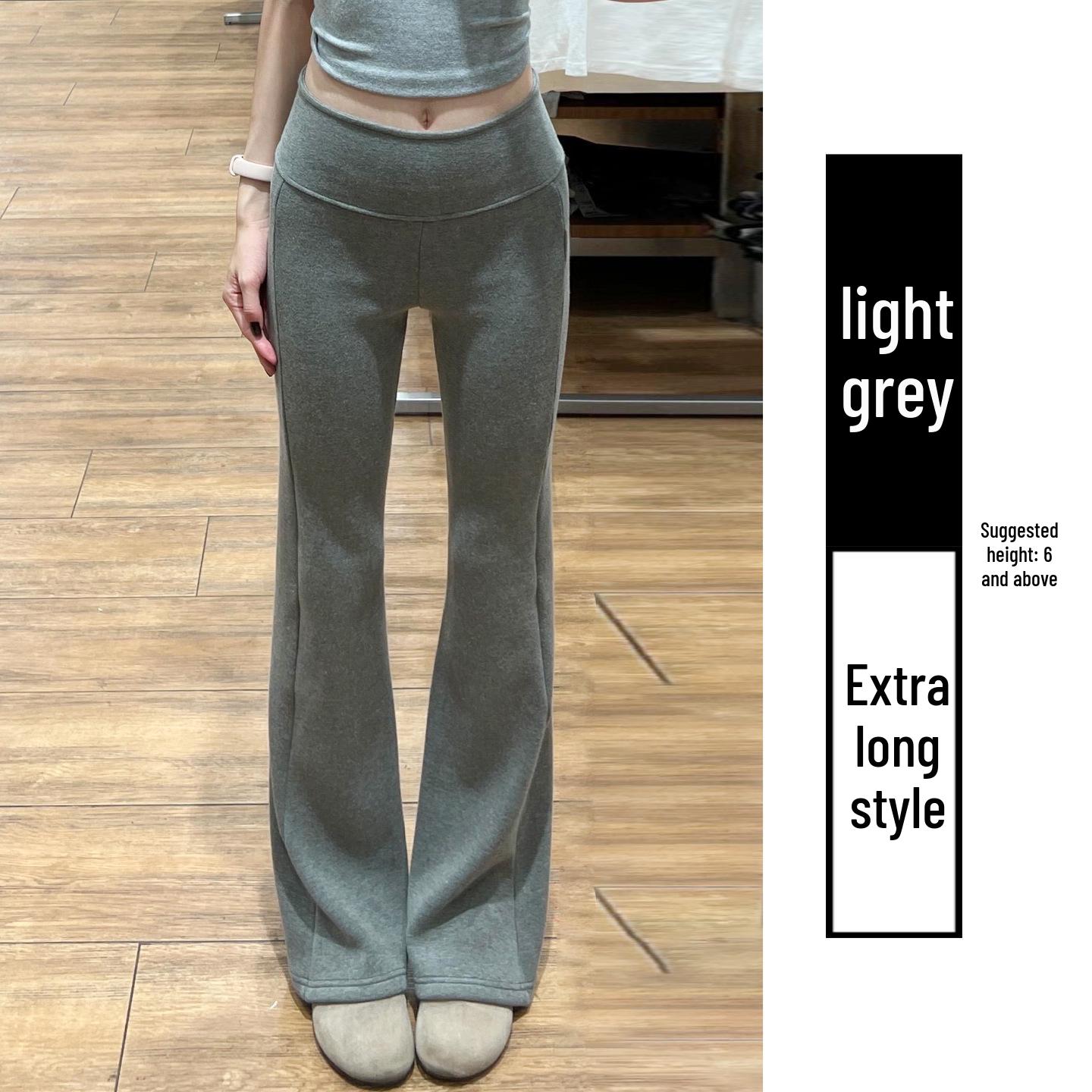 

Black Petite Velvet Micro Flare Pants for Women - Spring 2026 High Waist Slimming Sports Style L