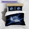 Set Lenzuola Stampato 3 Pezzi FC Real Sociedad Copripiumino Traspirante con Federe Biancheria da Letto Decorativa per Camera da Letto Casa
