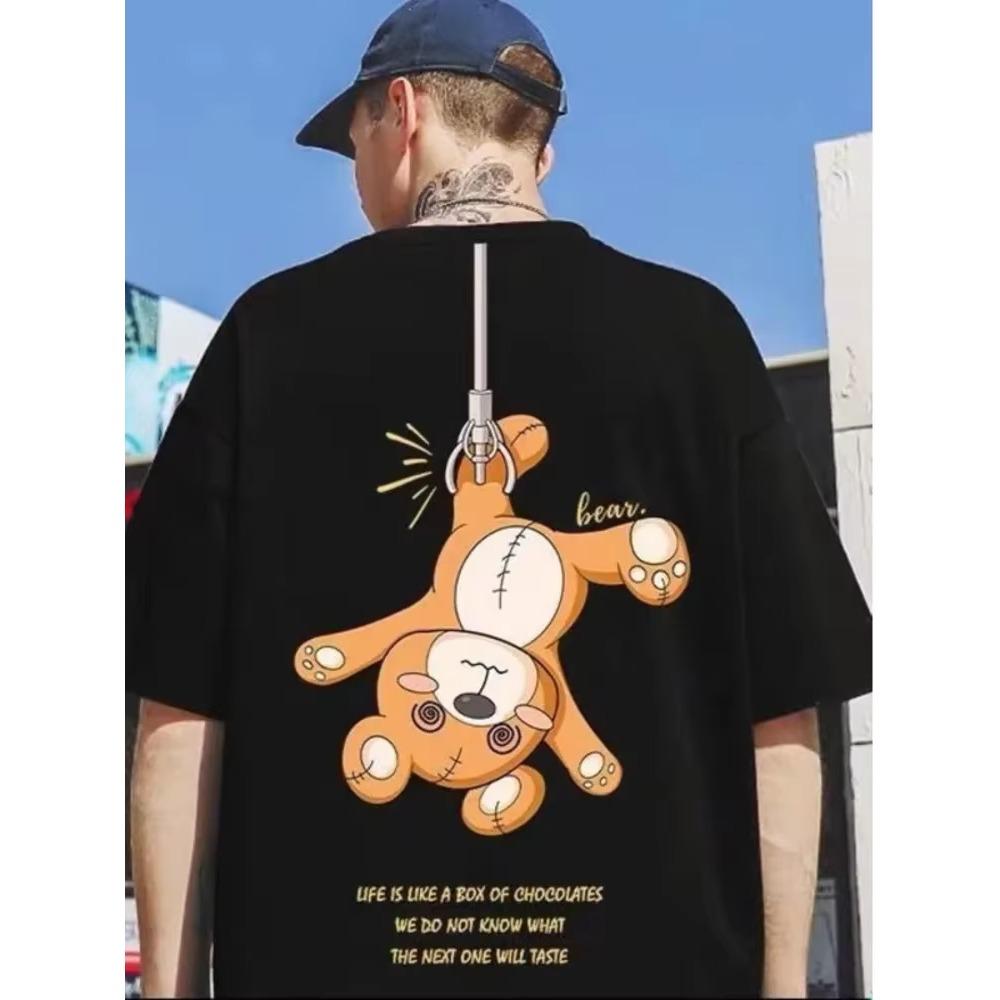 Summer New Casual Loose T-shirt Short Sleeved Men's Loose Fashion Printing Large 8XL Hip Hop Couple Wear Half Sleeve Cotton Top