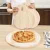 Japanese Style 10-inch Pine Wood Pizza Serving Plate with Handle