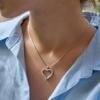 Women's Premium Titanium Steel Clavicle Necklace with Heart Pendant - Non-Fading, Simple, Elegant Design