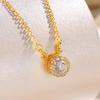 Shining Dragon Rotating Necklace Female Natal Year Rotating Zircon Pendant Female Necklace Collarbone Chain Jewelry