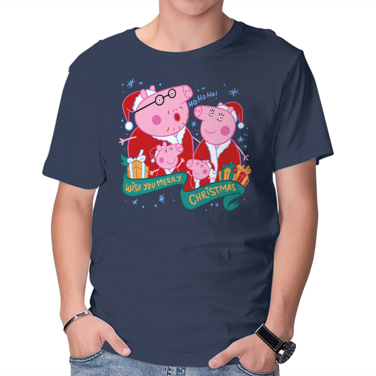 Unisex Crew Neck T-Shirt Christmas Family Graphic Short Sleeve Casual Tee XXXXL