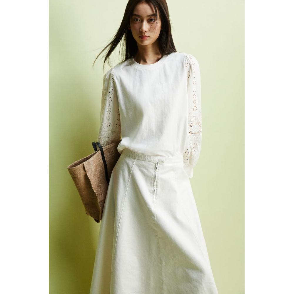 

Топ HM Broderie Anglaise, белый