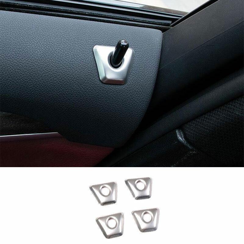 For BMW 5 Series G30 18- Silver Door Bolt Lock Down Ring Trim