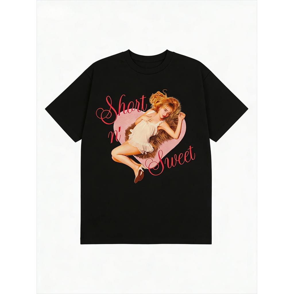 2026 Spring_Summer Sabrina Carpenter Album Short Sweet T-Shirt Comfortable Trendy Summer Style