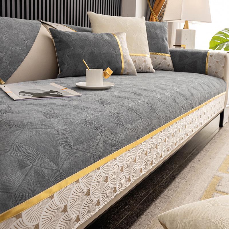 

Легкая роскошная диванная подушка, чехол для дивана, тканевый чехол, кожаный нескользящий, универсальная подушка на четыре сезона, простая гостиная 70*70cm