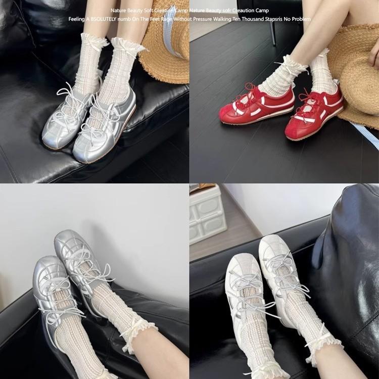 Inner height increase 5cm German training shoes women's 2025 new Korean version of ballet Mary Jane shoes lazy single shoes versatile Forrest Gump sh