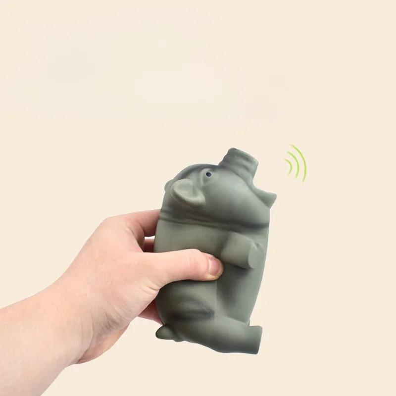 Pet Dog Cat Chewing Toys Cleaning Teeth Pig Squeak Cute Rubber Pet Dog Puppy Playing Pig Toy Squeaker Squeaky With Sound New